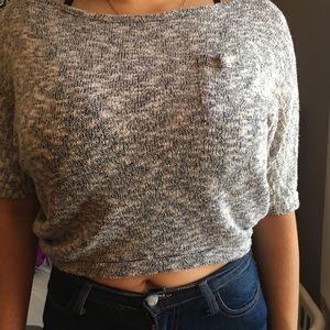 grey sweater material top!